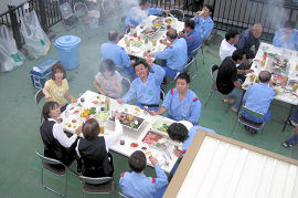 納涼会・社屋屋上