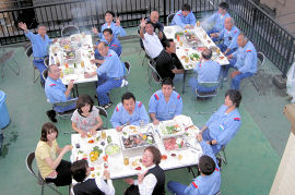 納涼会・社屋屋上